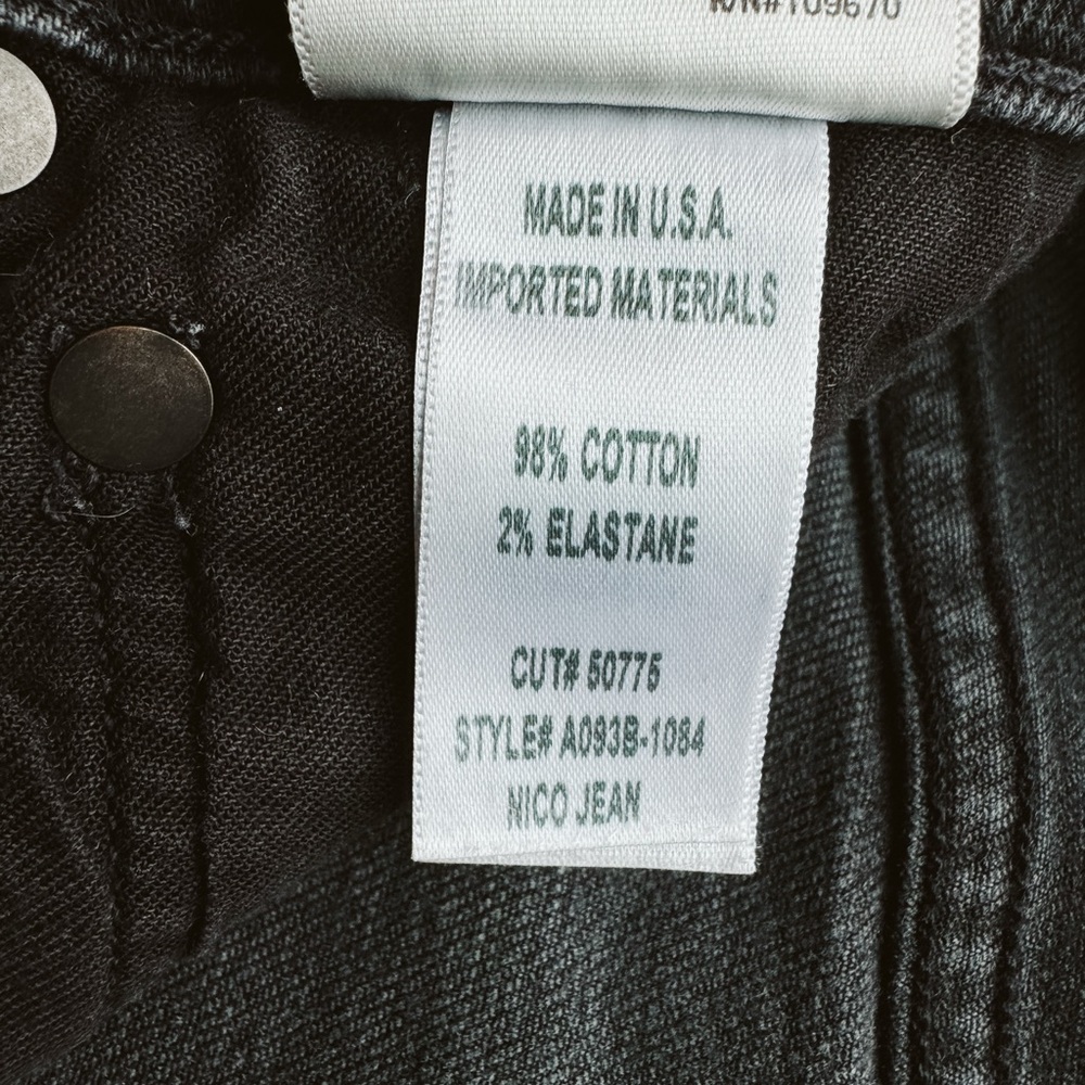 AGOLDE Nico high-waisted straight-leg jeans in faded black - Size 24 - Picture 12 of 12